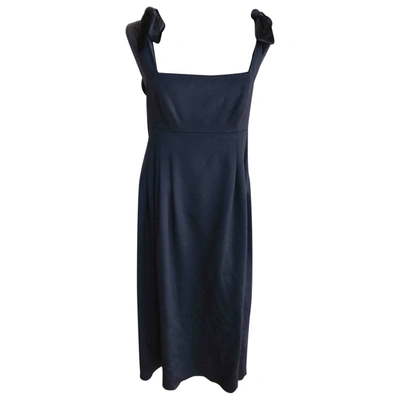 Pre-owned Louis Vuitton Cashmere Mid-length Dress In Black