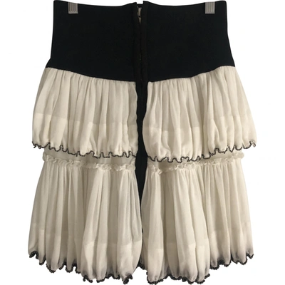 Pre-owned Isabel Marant Mini Skirt In Ecru