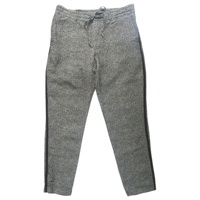 Pre-owned The Kooples Linen Trousers In Grey