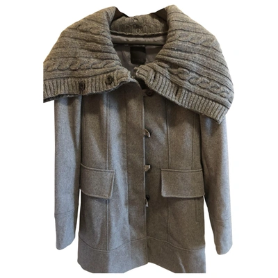 Pre-owned Pinko Wool Coat In Grey