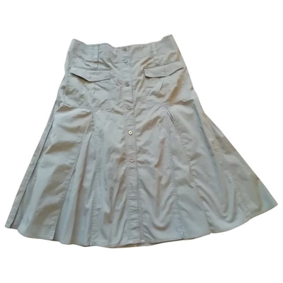 Pre-owned Marella Mid-length Skirt In Ecru