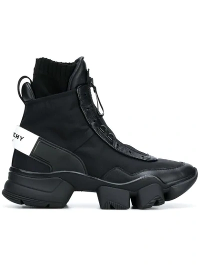 Givenchy Jaw Nylon Sock High Top Sneakers In Black