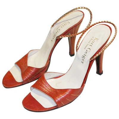 Pre-owned Kurt Geiger Leather Heels In Red