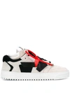 Off-white Suede And Leather Low-top Sneakers In Light Beige