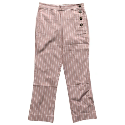 Pre-owned Victoria Victoria Beckham Straight Pants In Pink