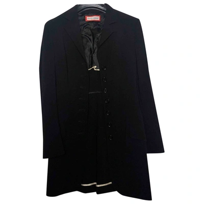 Pre-owned Dolce & Gabbana Wool Trench Coat In Black