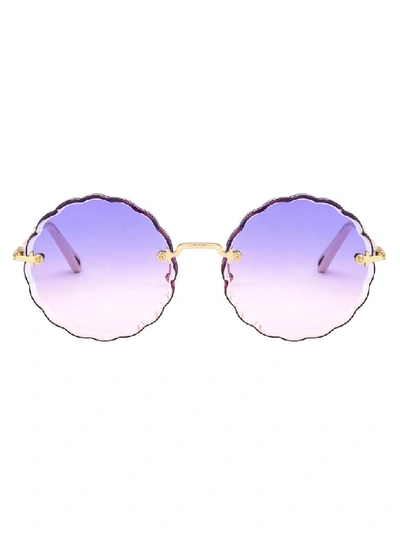Chloé Sunglasses In Gold Violet