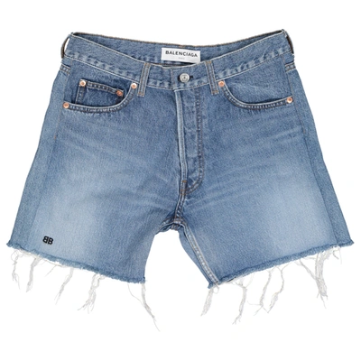 Pre-owned Balenciaga Blue Cotton Shorts