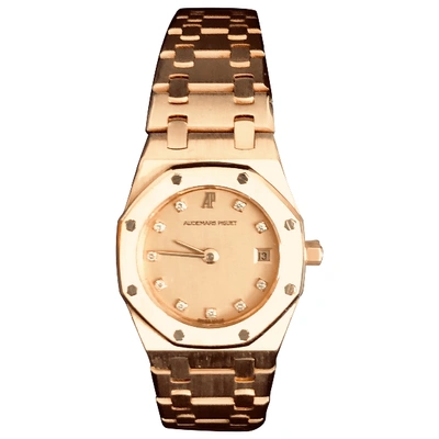 Pre-owned Audemars Piguet Royal Oak Lady Gold Yellow Gold Watch