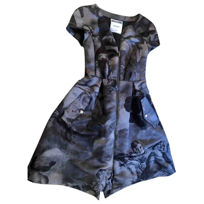 Pre-owned Moschino Mini Dress In Grey