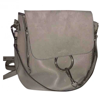 Pre-owned Chloé Faye Backpack In Grey