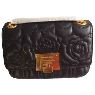 Pre-owned Michael Kors Vivianne Leather Handbag In Black