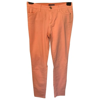 Pre-owned Trussardi Jeans Slim Jeans In Orange