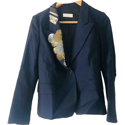 Pre-owned Dries Van Noten Navy Wool Jacket