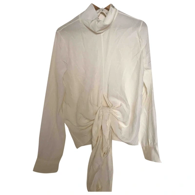 Pre-owned Victoria Beckham Silk Blouse In Beige