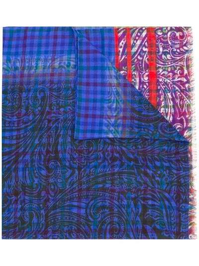 Etro Printed Scarf - Blue
