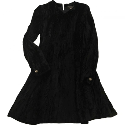 Pre-owned Versus Velvet Mini Dress In Black