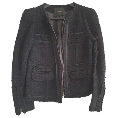 Pre-owned Maje Wool Short Waistcoat In Black