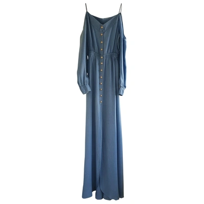 Pre-owned Balmain Maxi Dress In Blue