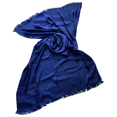 Pre-owned Saint Laurent Silk Neckerchief In Blue