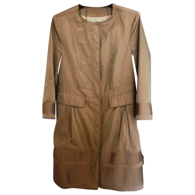 Pre-owned Burberry Trench Coat In Metallic