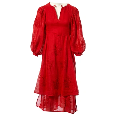 Pre-owned Vita Kin Red Linen Dress