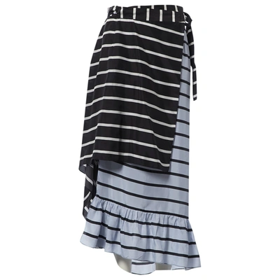 Pre-owned Preen By Thornton Bregazzi Silk Mid-length Skirt In Black