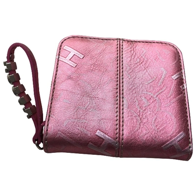 Pre-owned Hogan Leather Wallet In Pink