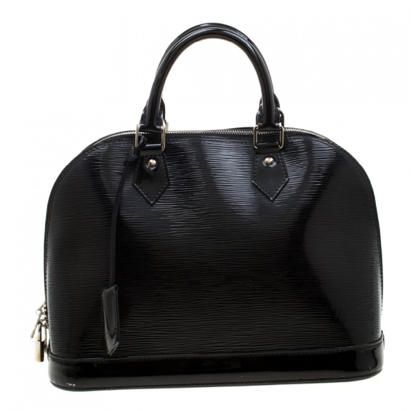 Pre-Owned Louis Vuitton Alma Bb Black Patent Leather Handbag | ModeSens