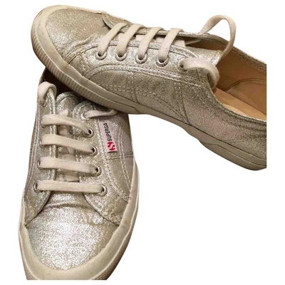 Pre-owned Superga Cloth Trainers In Silver