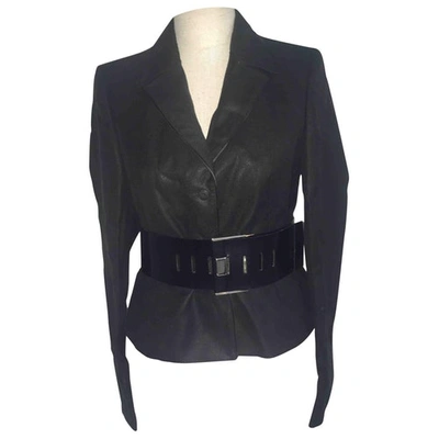 Pre-owned Versace Black Linen Jacket