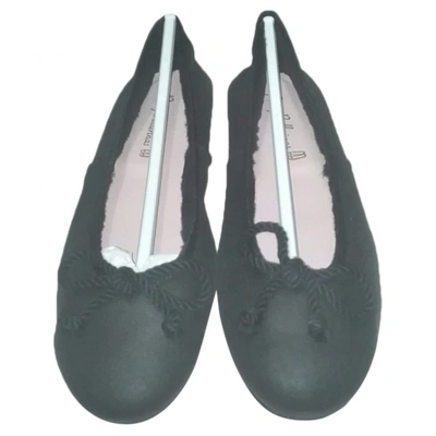 Pre-owned Pretty Ballerinas Ballet Flats In Black