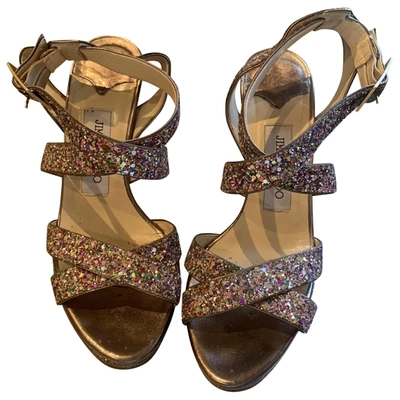 Pre-owned Jimmy Choo Glitter Sandals In Multicolour