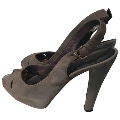Pre-owned Casadei Sandals In Grey