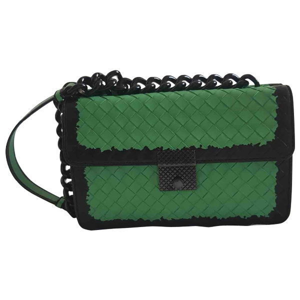 green bottega chain bag