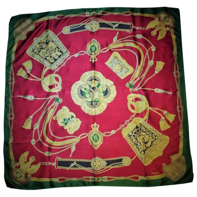 Pre-owned Bogner Silk Handkerchief In Burgundy