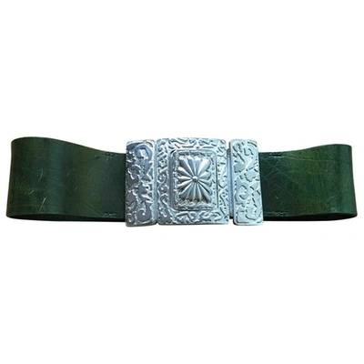 Pre-owned Blumarine Leather Belt In Green