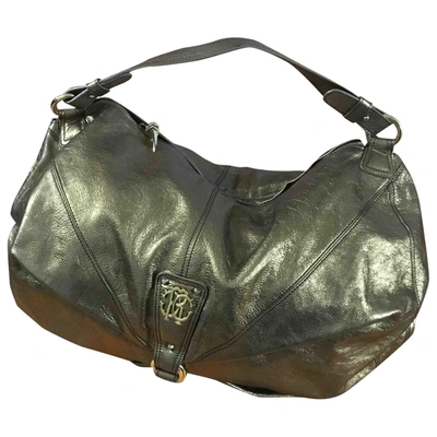 Pre-owned Roberto Cavalli Leather Handbag In Silver