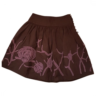 Pre-owned Hoss Intropia Mid-length Skirt In Brown