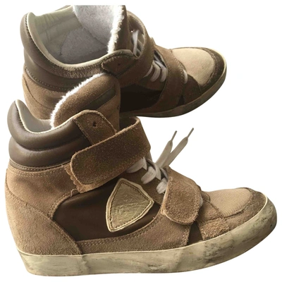 Pre-owned Philippe Model Trainers In Camel