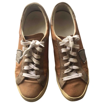 Pre-owned Philippe Model Leather Trainers In Camel