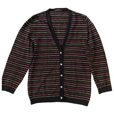 Pre-owned Laura Urbinati Wool Cardigan In Black