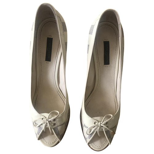 Pre-owned Louis Vuitton White Leather Heels | ModeSens