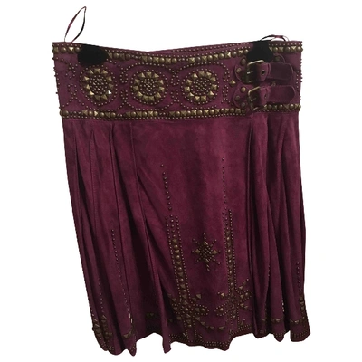 Pre-owned Roberto Cavalli Skirt In Purple