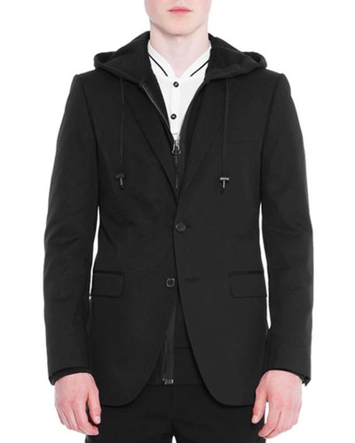Lanvin Attitude Two-button Soft Jacket In Black