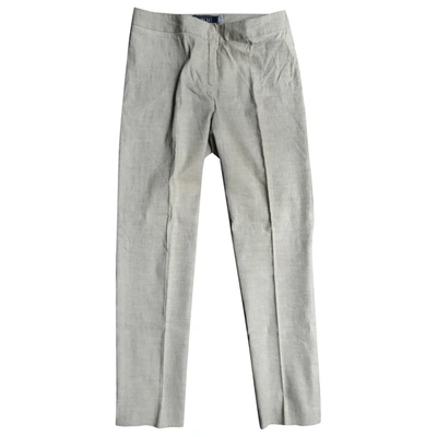 Pre-owned Aspesi Linen Straight Pants In Beige