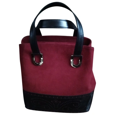 Pre-owned Emanuel Ungaro Leather Handbag In Burgundy
