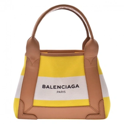 Pre-owned Balenciaga Yellow Cotton Handbag