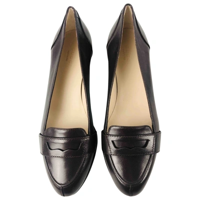 Pre-owned Gucci Brixton Brown Leather Flats