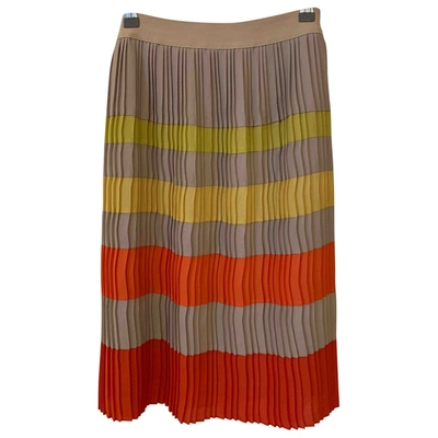 Pre-owned Bcbg Max Azria Mid-length Skirt In Beige
